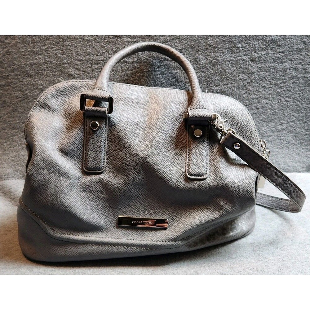 Ivanka Trump Gray Handbag Purse Women’s Doctor Bag Handles Have Slight Wear